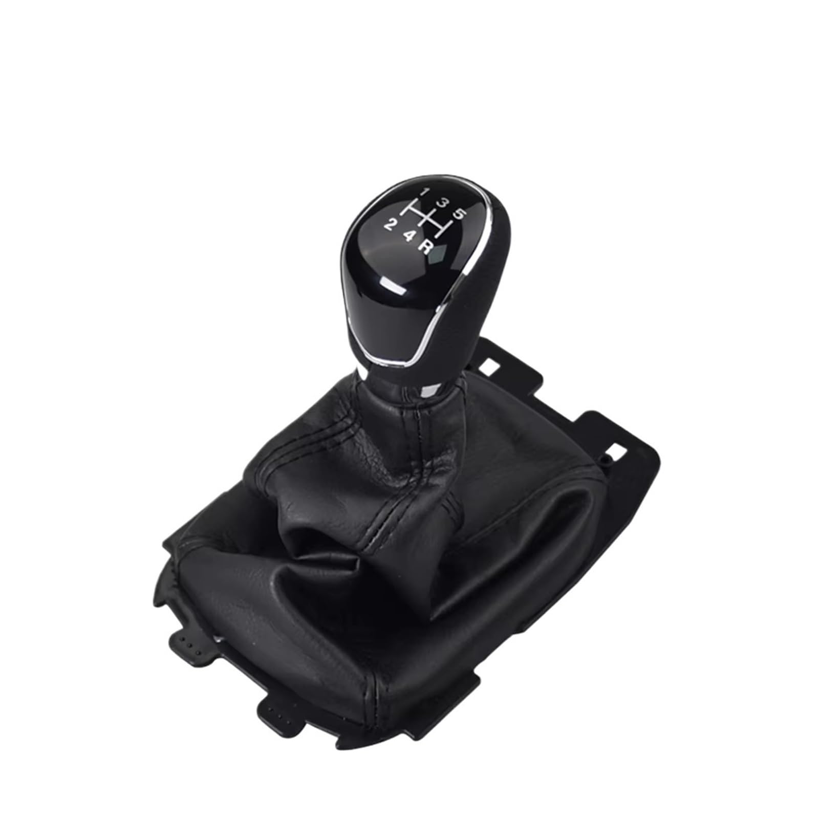 Srvsqtptvk 5 Speed Car Shift Knob For Ecosport 2013-2018 5/6 Speed Black Shifter Lever Stick Manual Gear Shift Knob Pu Gaiter Boot(5 Speed)