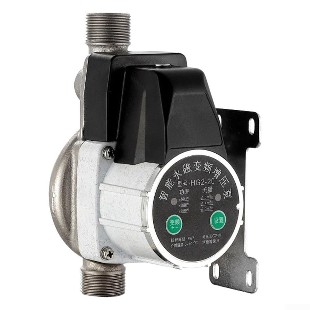 Bomba de refuerzo de presión de agua de 24 V CC para calentadores de agua solares y de gas con parada de arranque automático y ajuste de múltiples velocidades para un flujo de agua eficiente