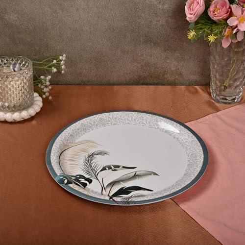 Image of Golden Fish 16 Pcs Multi-Course Dinner Set for 4 | 4 Full Plates, 4 Quarter Plates, 4 Veg Bowls, 2 Donga & 2 Serving Spoons | Organized Meal Serving Combo for Home Dining & Entertaining 123