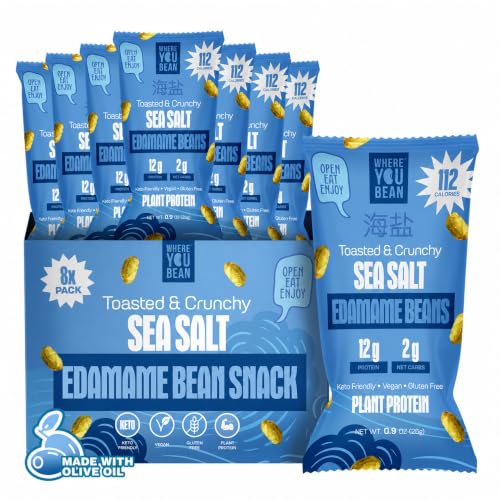 Where You Bean Edamame Beans Snack - Dry Roasted Edamame (Sea Salt)
