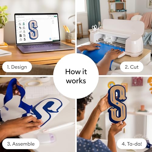 Image of Cricut Maker 4 - Smart Cutting Machine (Seashell) | Engagement Plus Bundle - Includes EasyPress 3 Heat Press (9x9) + Mat, Tote Bag, Material Samplers, Machine Mat, Pens, Tools, & 25 Digital Images