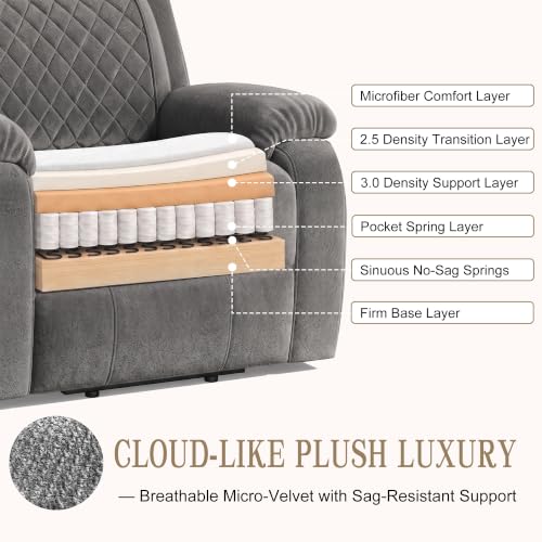 Image of Power Recliner Chair with Massage, Electric Recliner for Elderly