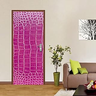 PSSR Autocollants de porte 3D Vinyle Porte murale Pelage et bâton Papier peint TextureAutocollants Portes intérieures Décoration de la maison 66x200cm