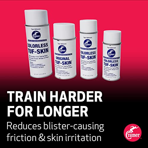 Cramer Tuf-Skin Taping Base for Athletic Tape, Adherent for Kinesiology Tape, Gymnastics Leotards, Aerial Silks, and Kinetic Taping, Prevents Blisters, Athletic Training Supplies, 4 Ounce Spray