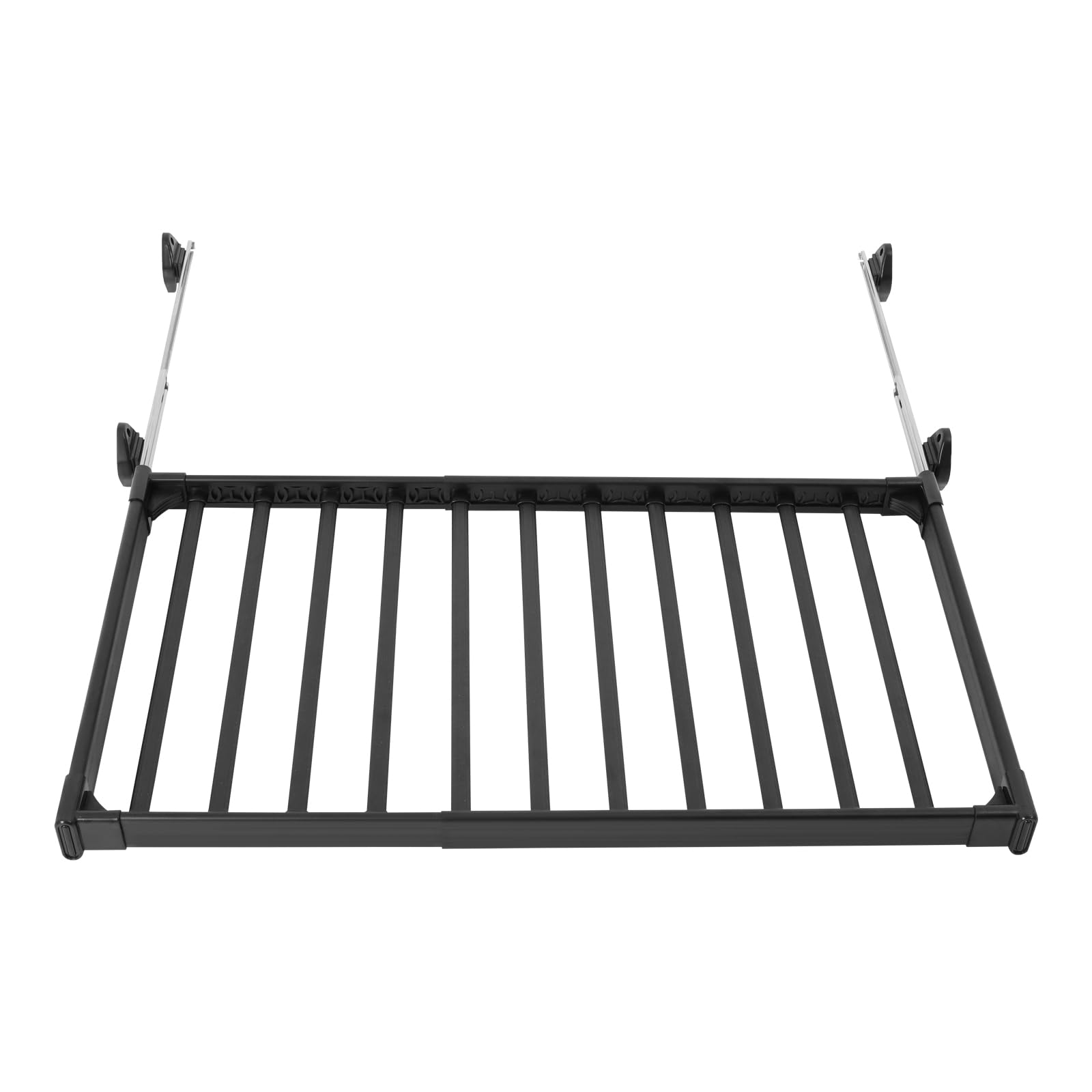 Pull Out Pants Rack for Closet,in-Cabinet Mount Pants Rack with Removable 11 Hanging Rods Anti-Slip Bars,Retractable Wardrobe Trousers Racking for Hanging Jeans,Pant,Slacks,Ties,Scarves,Skirts,Hoods