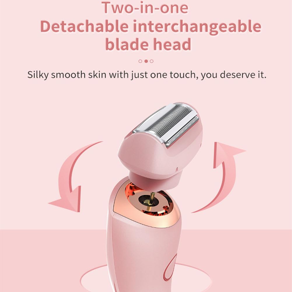 Glisse Pro Haarentferner Boulina, Boulina Rasierer Damen, Rasierer Damen Elektrisch, Ipx7 Waterproof, Cordless USB Wet/Dry Epilator With LED Display, For Face, Bikini, Legs, Arms, Body