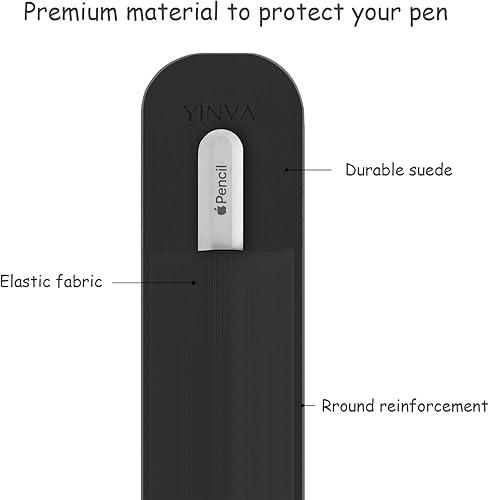 Miniatura 8 de YINVA Portalápices compatible con Apple Pencil de 2 generación y 1 generación, estuche elástico para lápices de diseño para iPad y lápiz óptico