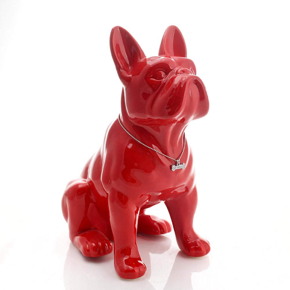 Amazon.co.jp: 彫像に彫刻彫刻像フレンチブルドッグセラミック犬磁器 