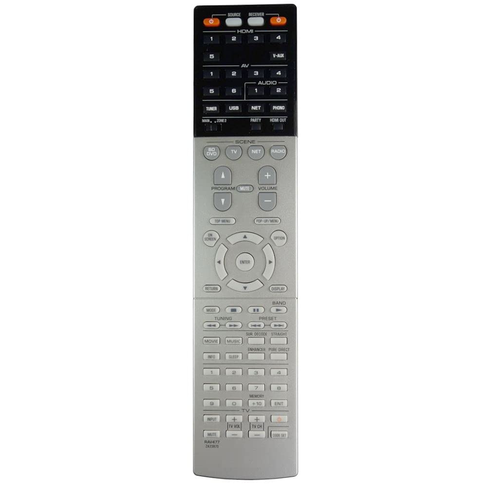 Telecomando di ricambio compatibile con ricevitore AV Yamaha RAV477 ZA23870