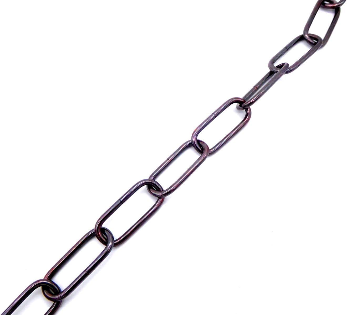 2mt catena bronzo per lampadario Filo 3,8mm Dimensioni anello 45 x 20mm