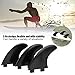 Pilipane 3Pcs Surfboard Fin , Paddle Board Fin , Surfboard Tail Water Fin Set Left Middle Right Surf Accessories Nylon Plastic Glass Fiber(black)