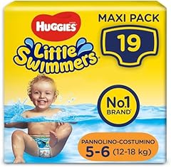 Huggies Little Swimmers Pannolini Taglia 5-6 (12-18 kg), Pannolino costumino, Design Disney, 19 Pz