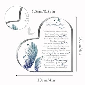 Sympathy Gift, Loss of Loved One Loss of Family Member Condolence Gifts Sentimental Gifts for Home Table Decorations,Crystal Acrylic Paperweight Remembrance-Remember me Sympathy Gift Loss of Loved One Loss of Family Member Condolence Gifts Sentimental Gifts for Home Table DecorationsCrystal Acrylic Paperweight Remembrance Remember me