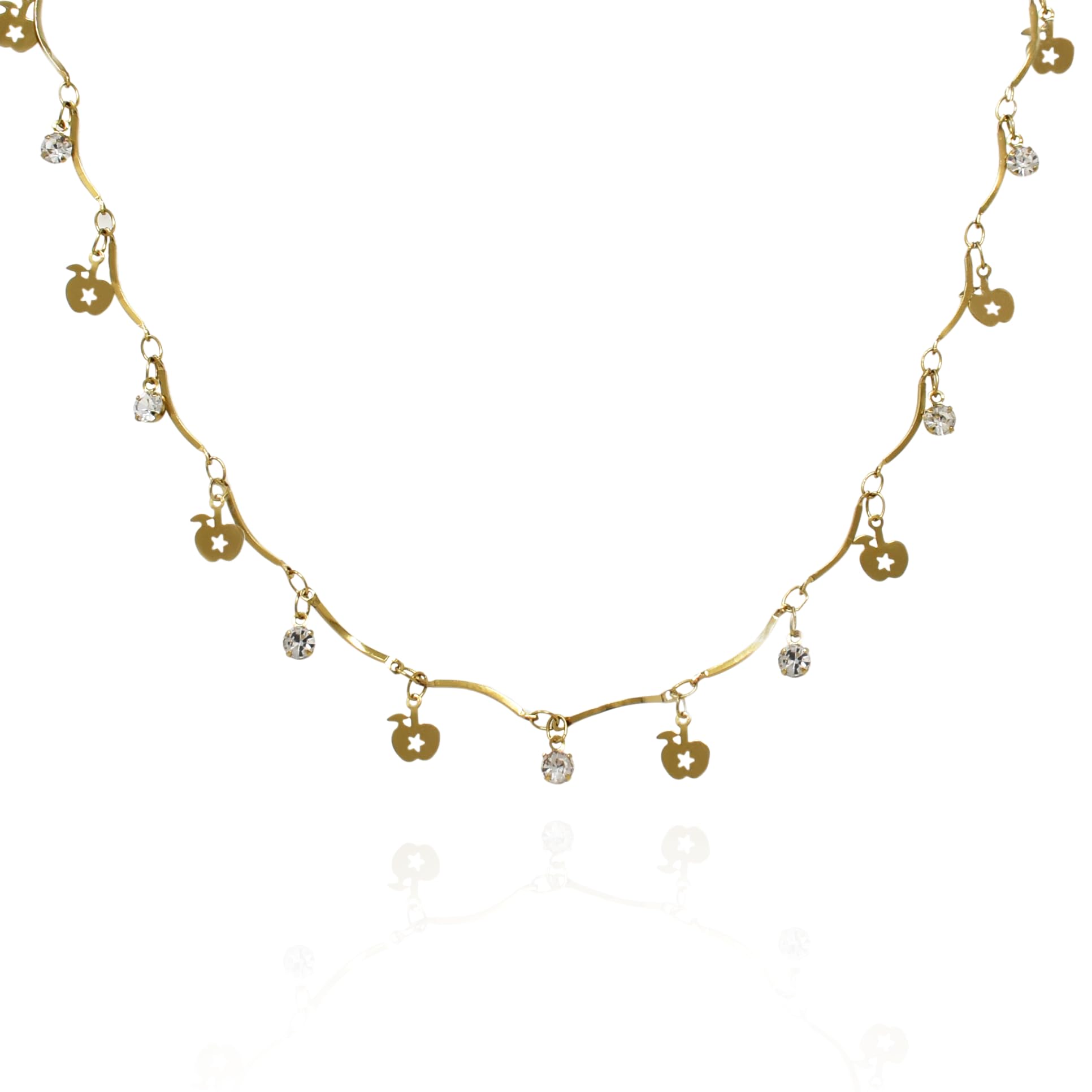 CitySign Necklace For Women Gold Plated Bronze Stone Studded Chain Necklace For Women and Girls | Ideal Gift for Women & Girls (B0BLNCZPFT) Amazon Price History, Amazon Price Tracker