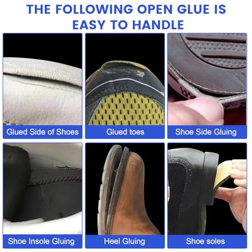 FairyPeach 2Pcs*60ml Schuhsohlenkleber, Schuhkleber Sohlenkleber Wasserfest, Kleber für Schuhsohlen, Schuhkleber Extra Stark, für Schuhen, Taschen, Gürteln, Lederjacken Verwendet Werden