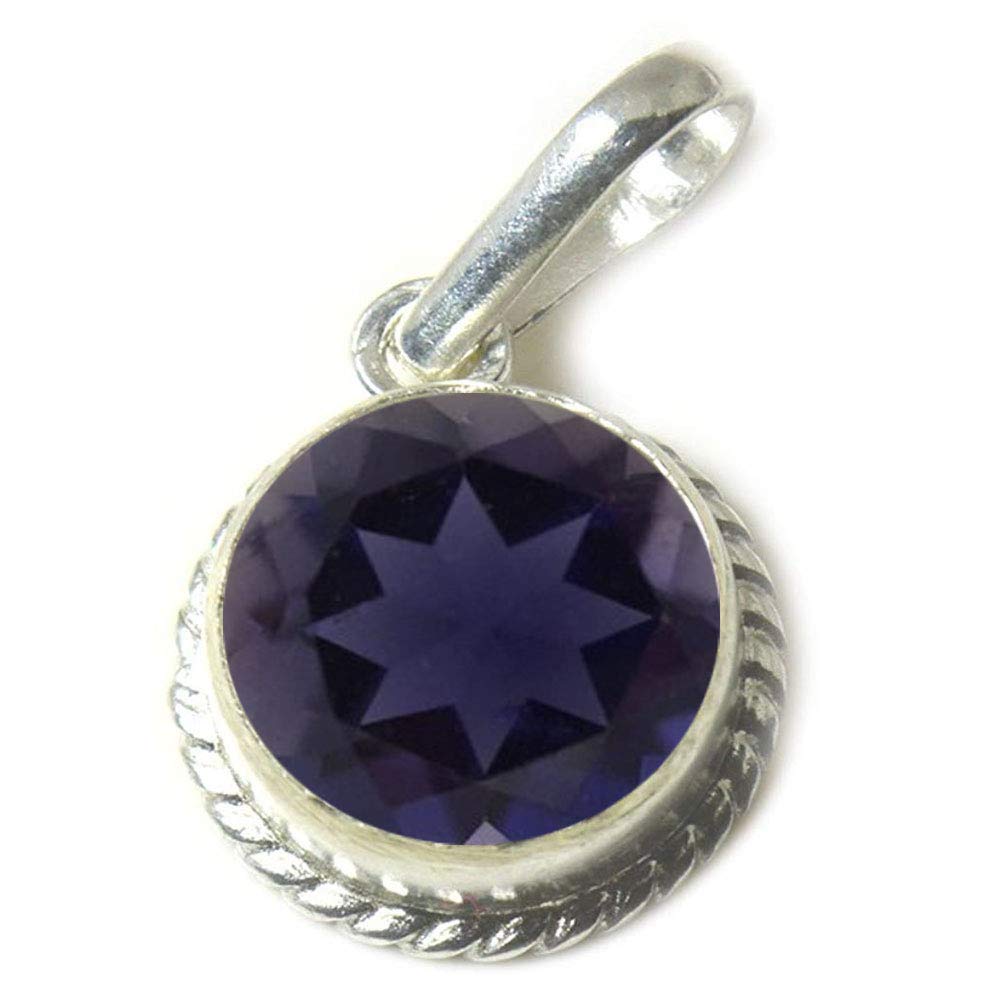 CHOOSE YOUR COLOR 2 to 10 Carat Round Shape Gemstones 925 Silver Pendant Locket