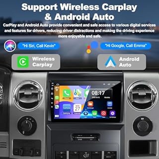 4+64 Android 13 for Ford F150 2009-2014 Car Radio, 9 Inch IPS Touch Screen Car Stereo with Wireless Carplay/Android Auto,GPS, WiFi, Bluetooth, Support OBD2/DVR/DPS