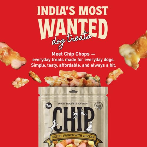 Image of Chip Chops Dog Treat,Highly Nutritional & Digestible, Suitable for All Dog Breeds, Easy to Digest, No Artificial Flavors Added (Biscuits Twined with Chicken-250g)