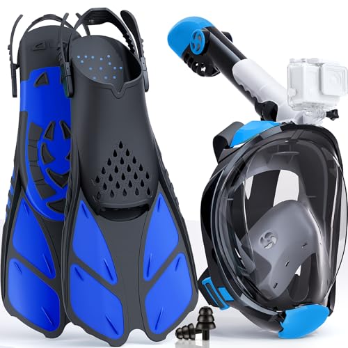 Lealinga Schnorchelset für Erwachsene mit Flossen, Faltbar...