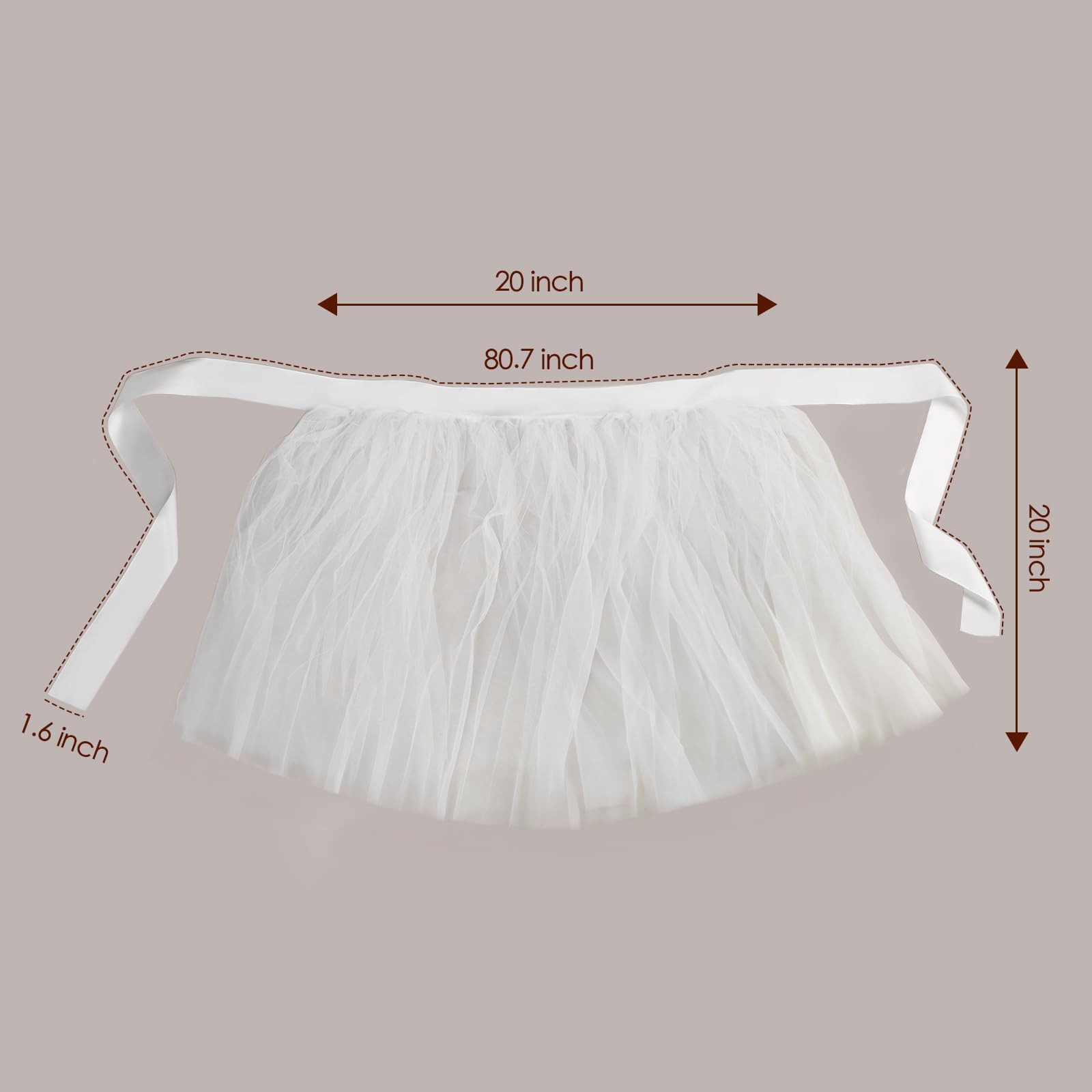 UNIQOOO Chair Tulle Tutu Decoration for Bridal Shower | Birthday