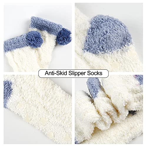Image of Benefeet Sox Womens Fuzzy Socks Girls Cute Slipper Sock Funny Fluffy Winter Warm Soft Cozy Plush Indoor Sleep Sock