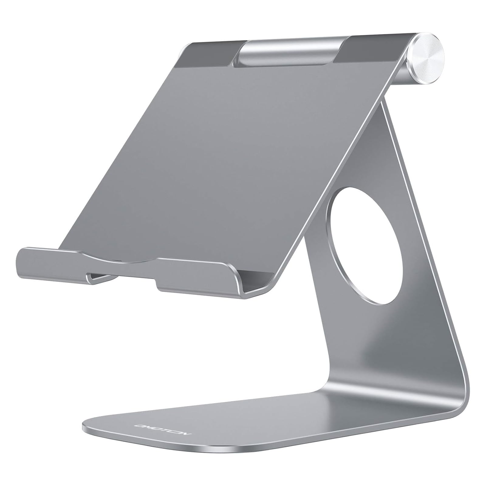 OMOTON T1 Adjustable Tablet Stand for Desk, Aluminum Holder for iPad Silver — Amazon image 13