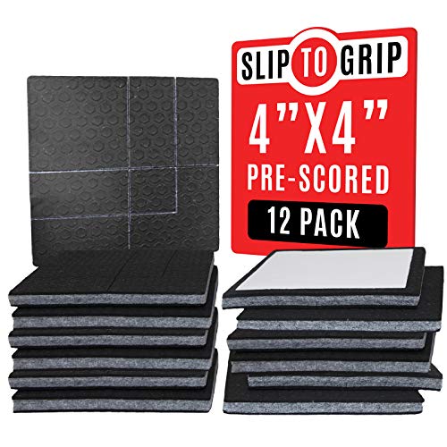SlipToGrip" Non Slip Furniture Pad Grippers - Stops Slide - Multi Size