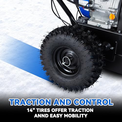 BILT HARD 28 in. 302cc Gas Powered Snow Blower with Electric Start, 2-Stage Self-Propelled Snow Blower with Steering Control and LED Light, Self Propelled Snow Removal Equipment