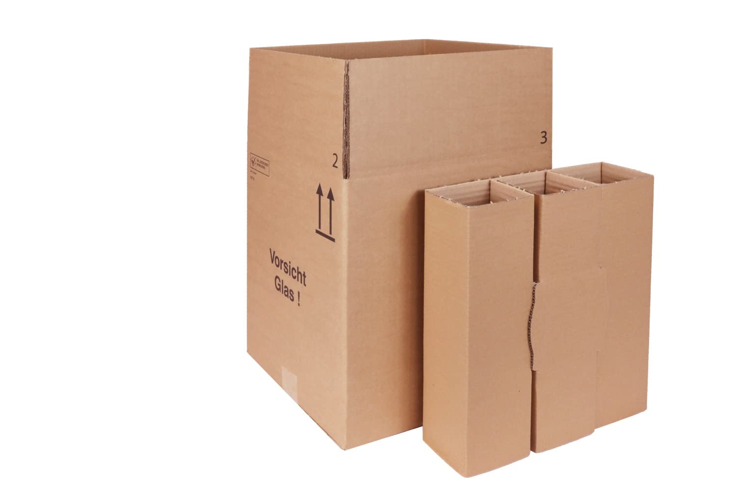 smiley pack Flaschenversandkarton für 9 Flaschen inkl. Einlage – 20 Stück