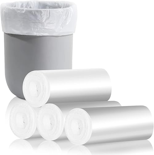 Charmount Bolsas de basura pequeñas - 180 bolsas de basura de 4 galones para baño, cocina, oficina y dormitorio, bolsa de basura blanca sin perfume Charmount Bolsas de basura pequeñas - 180 bolsas de basura de 4 galones para baño, cocina, oficina y dormitorio, bolsa de basura blanca sin perfume