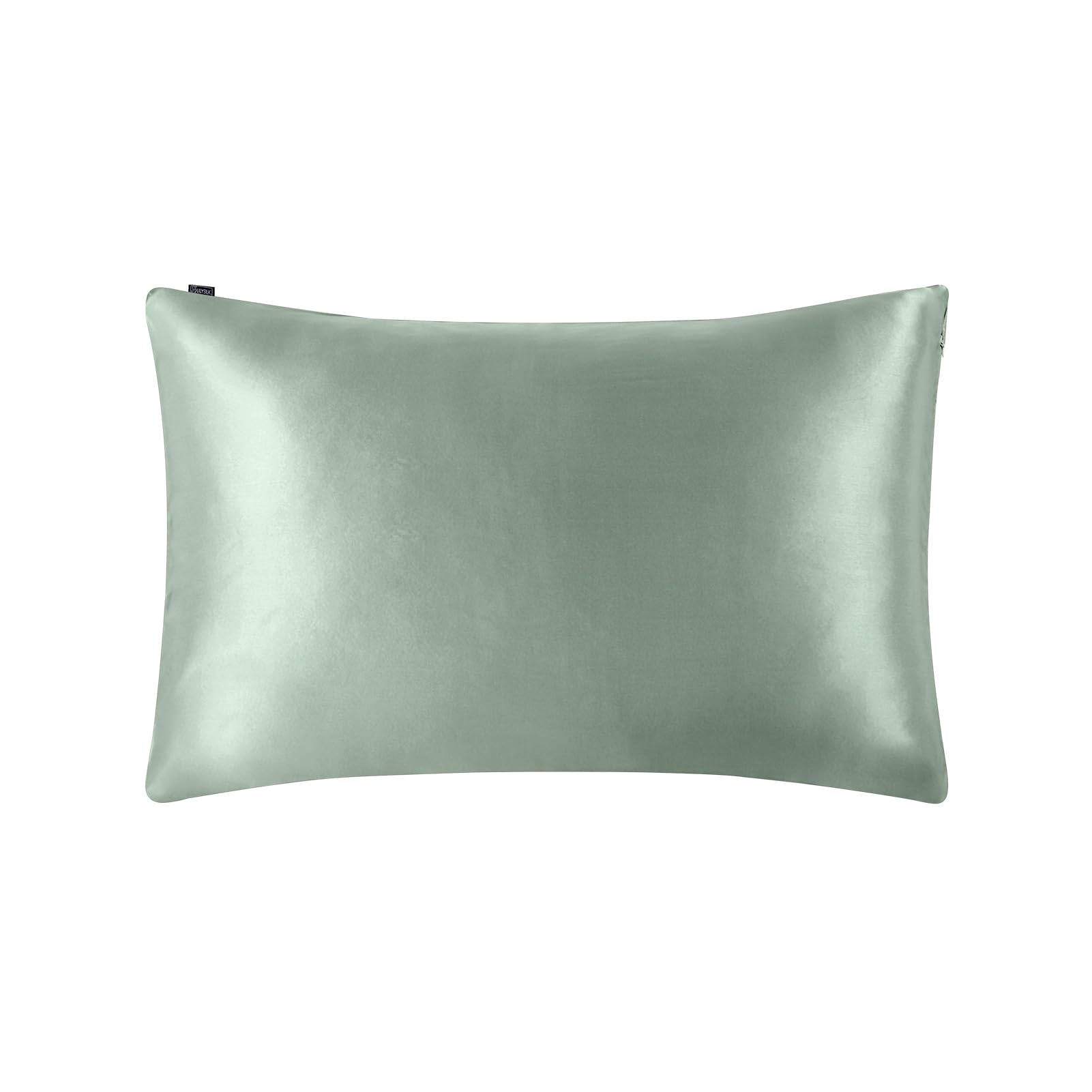 LILYSILK Pillowcase for Hair and Skin 100% Mulberry Silk 19 Momme Both Sides Silk Bed Pillow Cover with Hidden Zipper 1 Pc Standard Size 20''x26'' Avocado Green