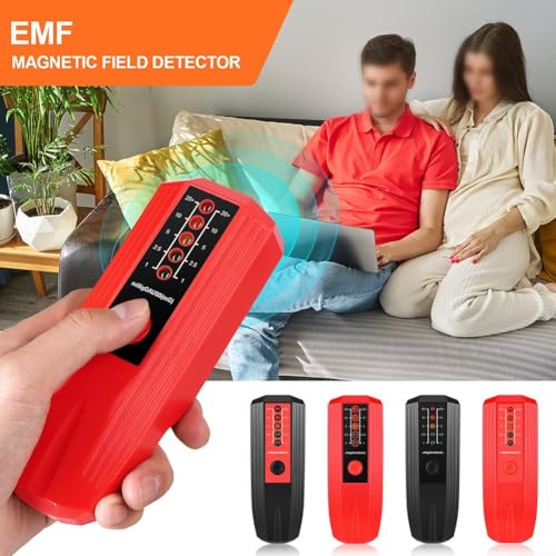 Medidor de Radiación EMF Monitor Electromagnético Negro miniatura 5