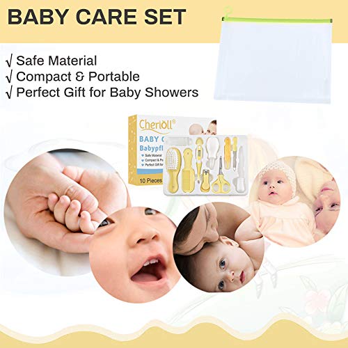 Baby Grooming Kit, Baby Health Care Kit, Nursery Care Kit, Babypflege Set, 10PCS Baby Health Care Set Portable Baby Care Kit, Safety Cutter Baby Nail Kit for Nursing Baby Heath and Grooming - Thumbnail 7