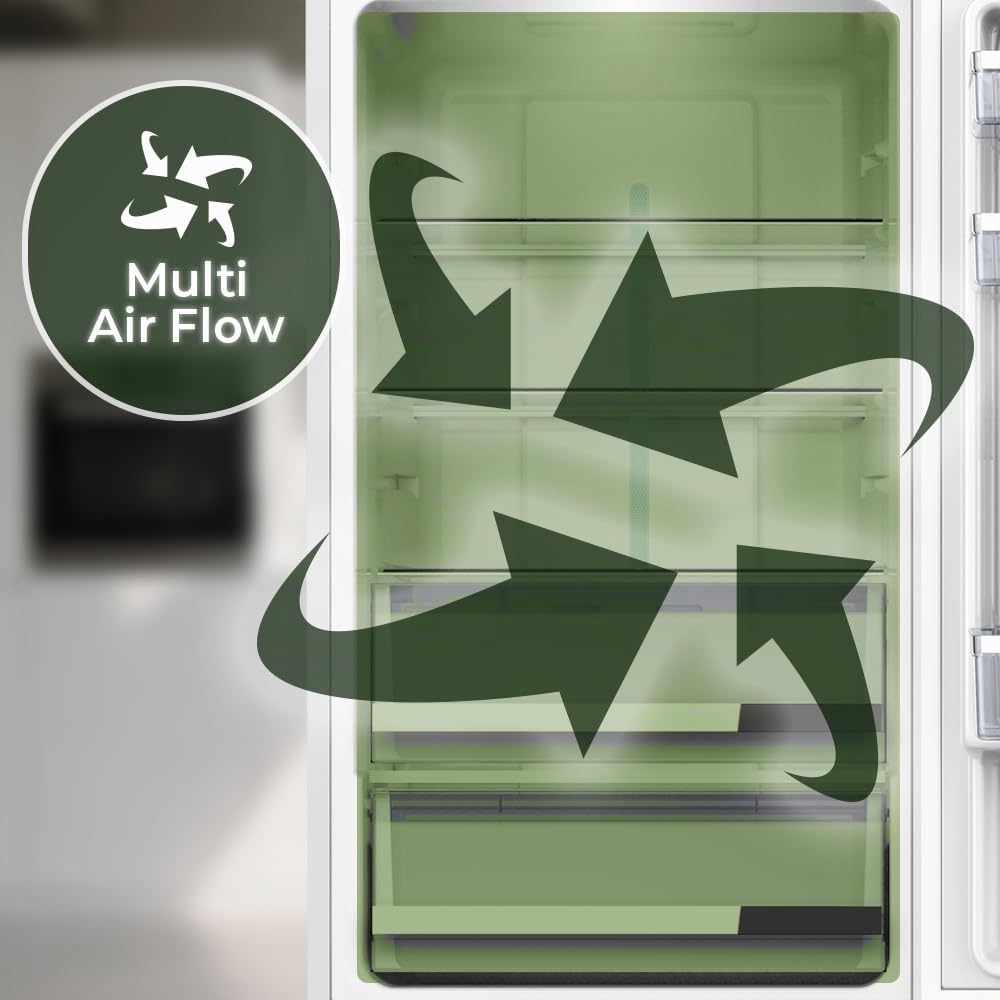 Aspes Frigorífico Combi Blanco 2 Puertas. AC185502ENF, Capacidad 253 Litros, No Frost, Multi Air Flow, 40 dB, Puerta Reversible, Apertura Tipo Uñero, Clasificación Energética E