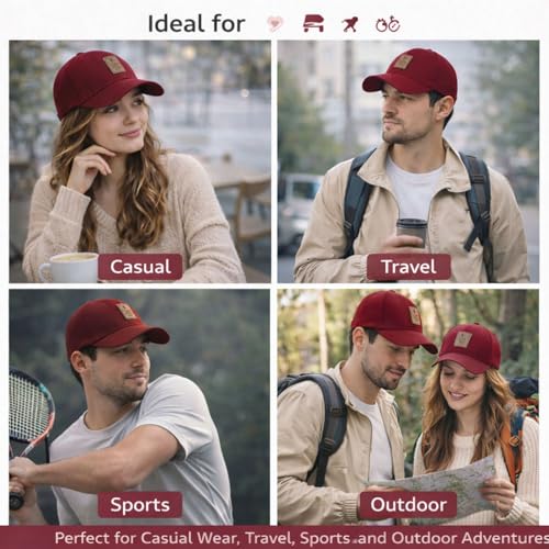 Image of Baseball Cap for Men Original Adjustable Unisex Cap, Mens Caps Stylish, All Sports Type Caps or Hats, Free Size, UV Protection, Sports Cap for Men's, Outdoor Casual Wear (Pack of 1)