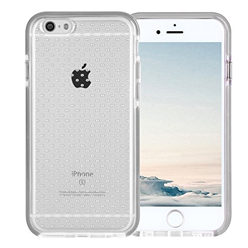 FYY Case for iPhone 6S/iPhone 6,[Patent Shockproof][Military Material] Ultra Slim Fit Hybrid Clear Bumper Case Soft Silicone Gel Rubber Shockproof Impact Resistance Cover for iPhone 6S/6 Grey