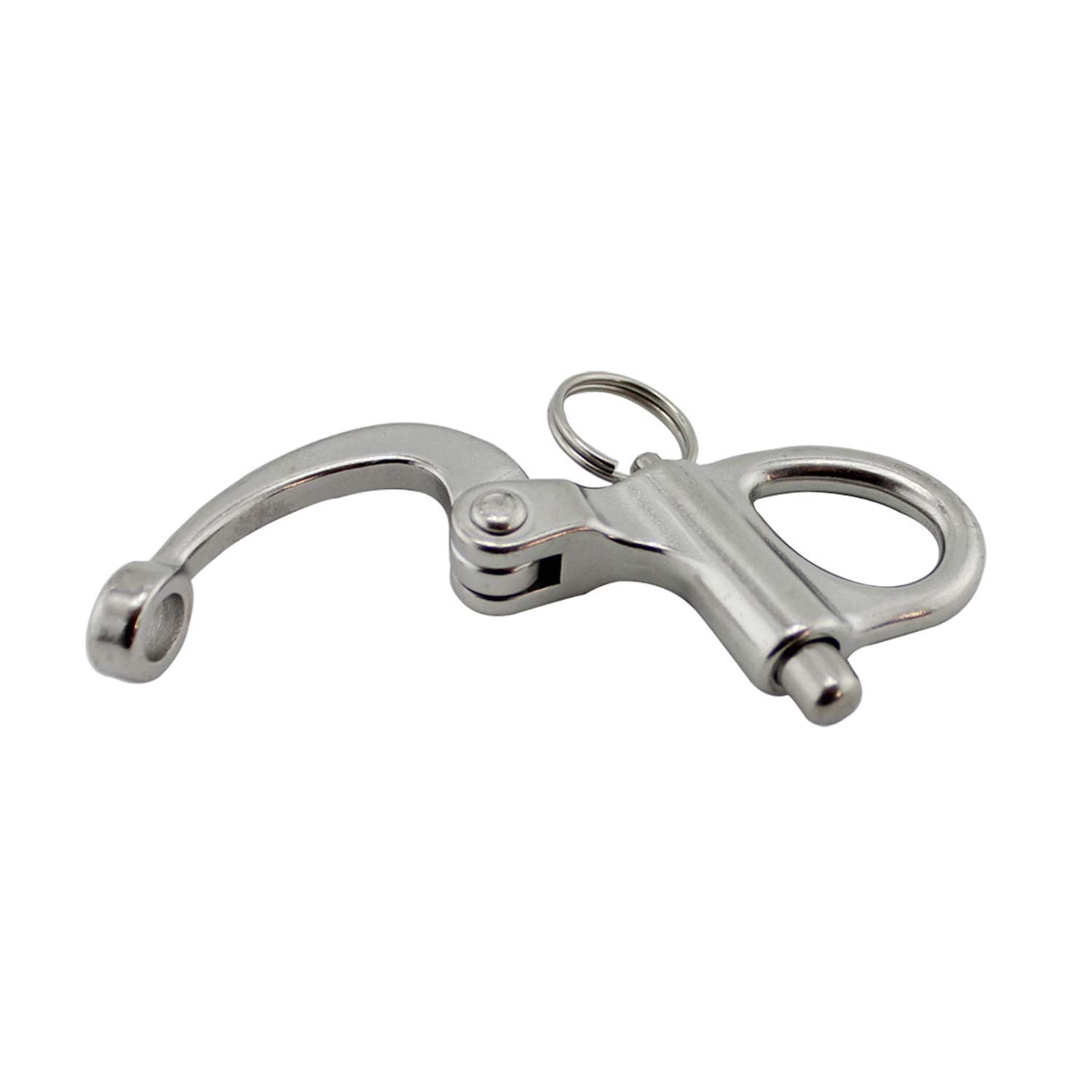 NRC&XRC Pair of 3-3/4"(96mm) 316 Stainless Steel Fixed Bail Snap Shackle for Bracelet, Sailboat 2