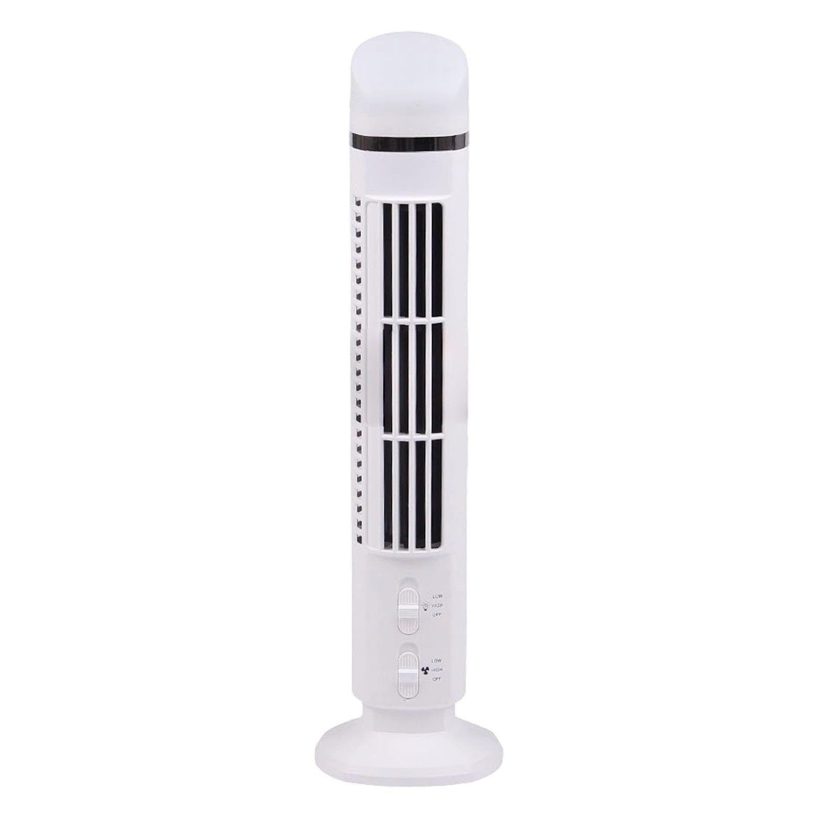 Ventilatore a torre senza pale con ricarica USB, ventilatore portatile per camera da letto, casa e ufficio, Circolatore d'aria compatto per uso interno