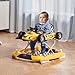 VEVOR 4-in-1 Baby Walker, Foldable Baby Activity Center on Wheels, Adjustable Height, Light, Steering Wheel, Car Shape | Learning-Seated | Walk-Behind | Rocker Toddler Walker for 6-24 Month Boys Girls