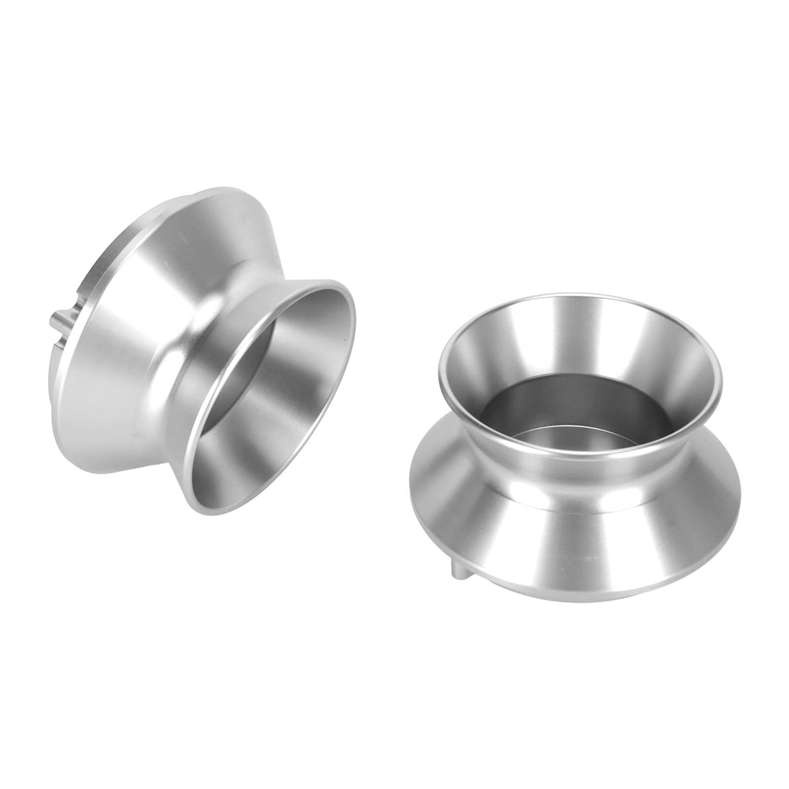 Adaptadores de Cubo Nab Pulidos con Abridor de 10 Pulgadas Aleación Aluminio para Studer Akai y Otras Grabadoras Cinta, Paquete 2 (Plata)