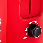 Disney Mickey Mouse 2-Slice Toaster by Select Brands - Mickey Mouse Toaster for Disney Kitchen Accessories - Features Crumb Tray & High Rise Toast Lift - Gift for Disney Lovers - Red