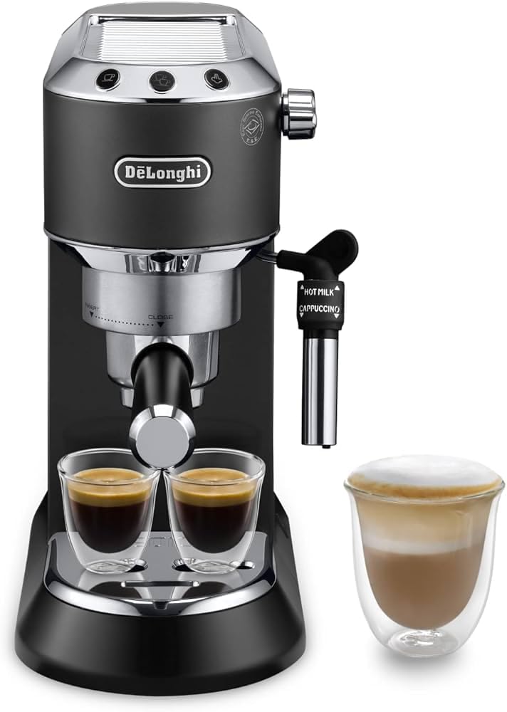 DeLonghi Dedica EC685. BK Adjustable Black Espresso Maker