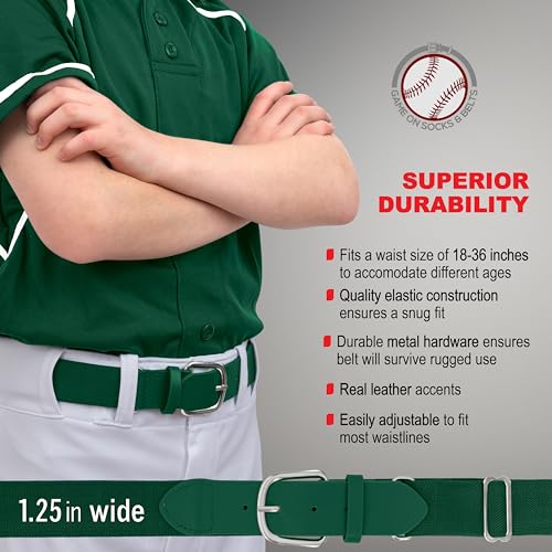 Youth Baseball Socks and Belt Set – Baseball or Softball Socks and Adjustable Belt3