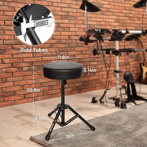 Cahaya EV-US-CY0334 Drum Throne Height Drum Stools Padded Drum Seat Folding Universal Drum Chair thumb #2
