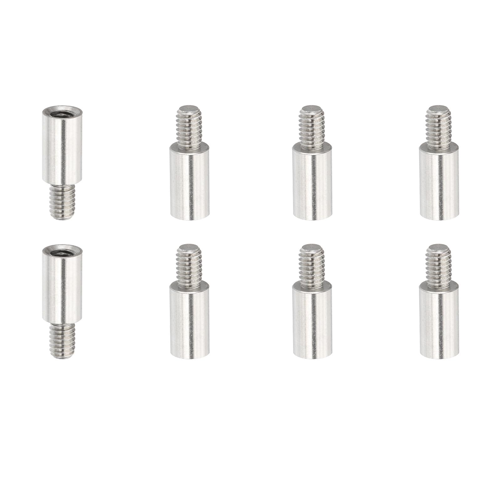 PATIKIL 8 Pcs M4x12+6mm Stainless Steel Standoff Extension Posts Screws,Metric Male Female Thread Adapters Spacer for PCB,Quadcopter Drone,Computer & Circuit Board Assortment Kit