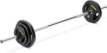 Amazon | ZIVA Studio Barbell ウェイトセット – 35ポンド 調節可能な