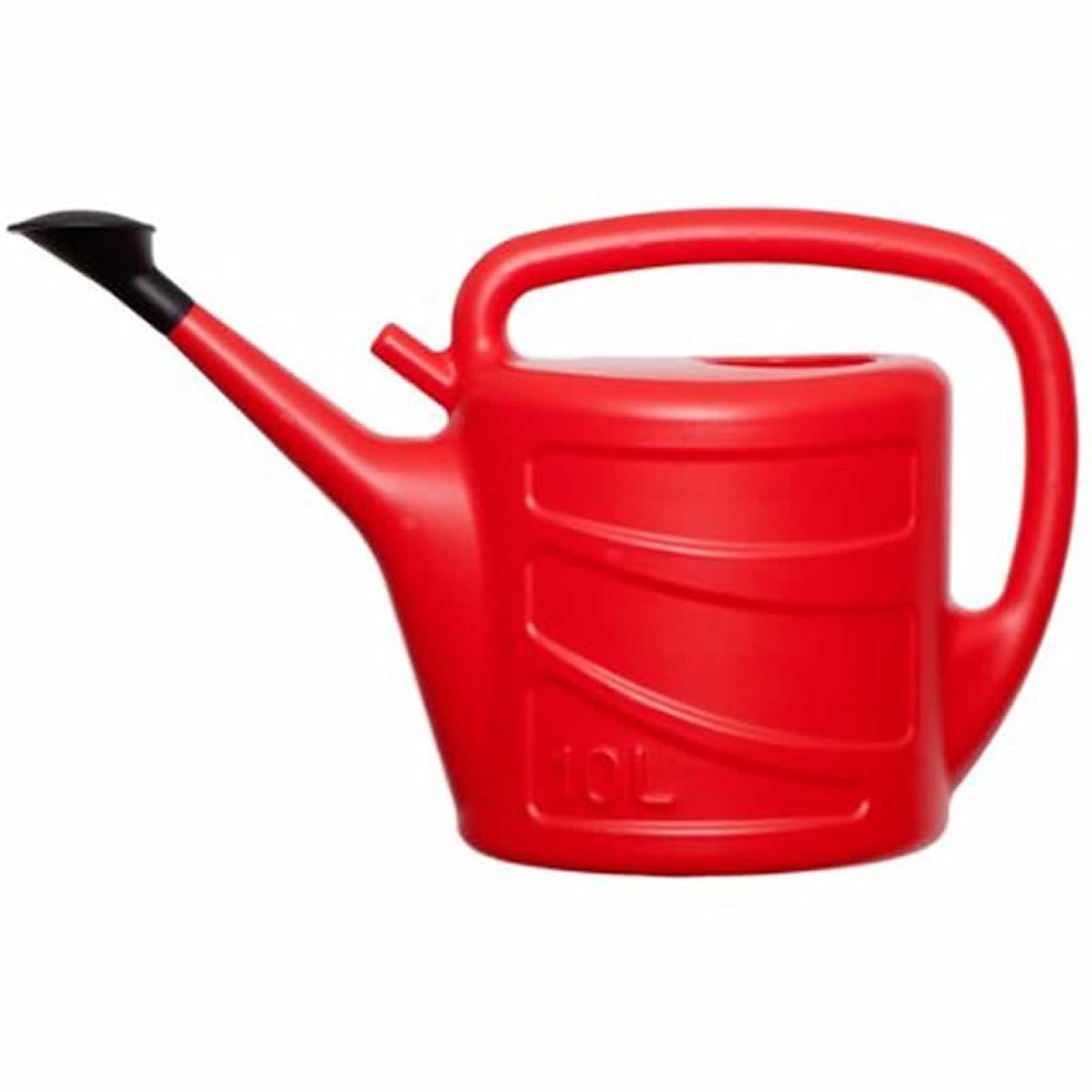 Amos Red 10L Watering Can With Rose Spout For Indoor & Outdoor Plants Garden Hydrate Plastic Water Sprinkler (10L, )