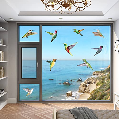 Aiyingying 9 LARGE BIRDS Beautiful Humming Birds Wall Stickers Flying Hummingbird Decals Removable For Window Bedroom Living Room Office Nursery Art Home Décor,9 Large Birds Wall Decal Animals Stickers thumb #5