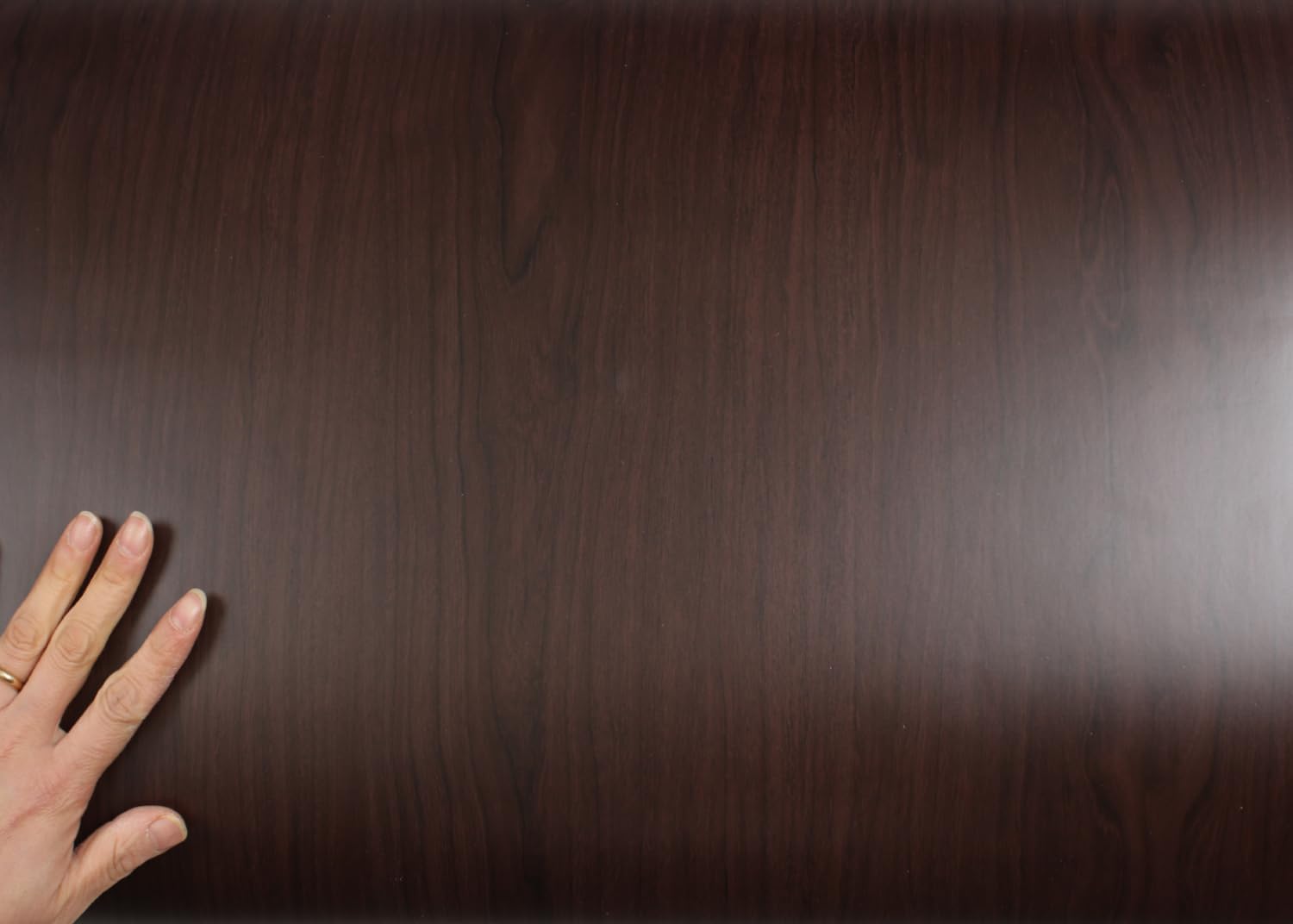ROSEROSA Peel and Stick Faux Walnut Wood Architectural Film Self-Adhesive Vinyl Film Wallpaper Door Wrap Counter Top Border Mirror Molding Trim EP565