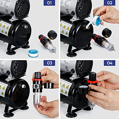Zeny ZENY019000 Professional Airbrush Compressor thumb #3